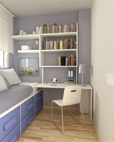 Single Bedroom Interiors With Modern Desk And Chair Projeto De