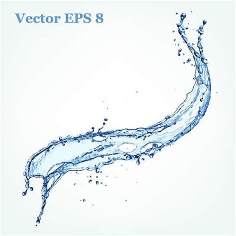 Water Splash Effect Vector Background Set 14 Eps Uidownload