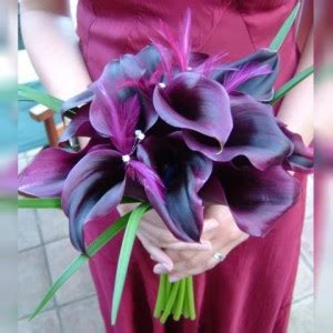 A floral designer can be creative in their presentation with creating a sophisticated, modern, and elegant feel. Bouquet Bridal: Black Calla Lily Bouquet Pictures