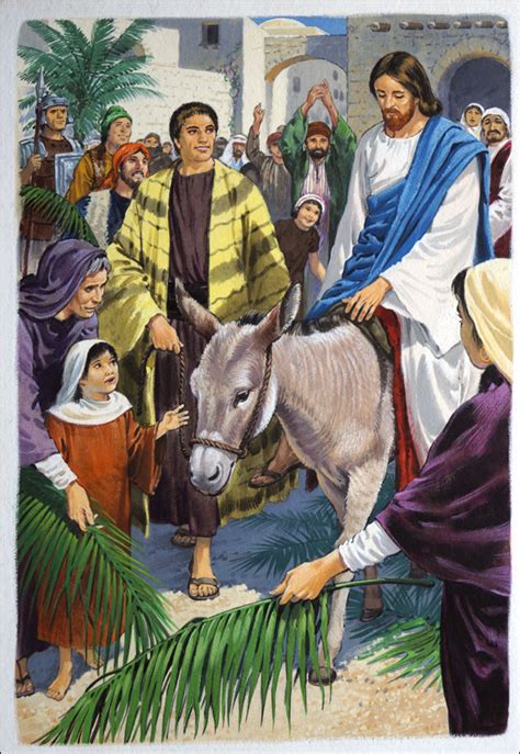 Jesus Palm Sunday By Clive Uptton At The Illustration Art Gallery