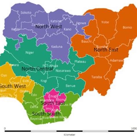 Cd7b969d Map Of Nigeria Showing Boundaries Of Six Geopolitical Zones 36