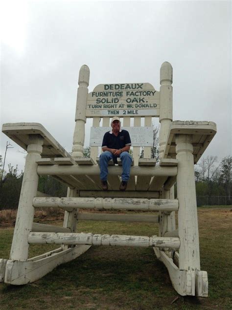 Worlds Largest Rocking Chair With Me Sitting On It Gulfport