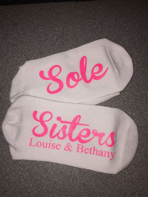 Personalised Sole Sisters Socks Etsy Personalized Socks Sole