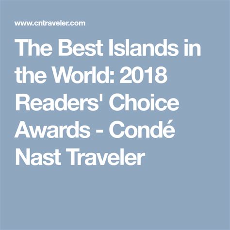The Best Islands In The World 2023 Readers Choice Awards Best