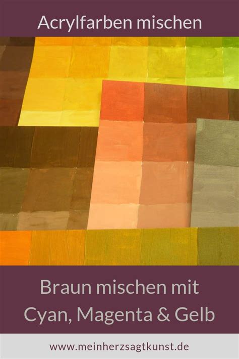 Mischen sie erst dann eine ausreichende menge der farbe an, das mischungsverhältnis kennen sie ja vom test. Braun mischen mit den Grundfarben | Mein Herz sagt Kunst ...