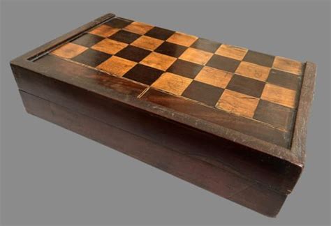Antique Folding Backgammon And Chess Board