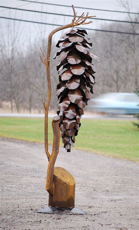Giant Pine Cones Made From Shovel Blades Metal Garden Art Metal Art