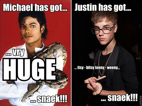 Michael Jackson Macro Mjs And Justin Biebers Snakes Michael