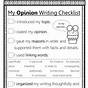 Writing Checklist 5th Grade