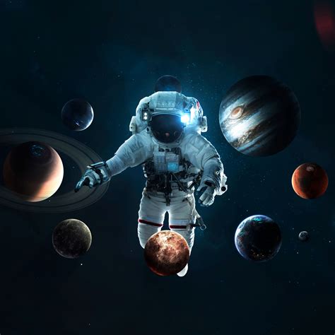 Astronaut Wallpaper 4k Planetary System Space Suit