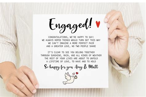 Personalised Engagement Card Poem Engagement Card Card For Etsy