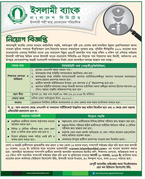 Islamic Bank Bangladesh Limited Job Circular