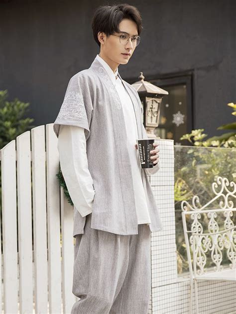Chinese Traditional Mens Tang Suit Sets Fashion Hanfu