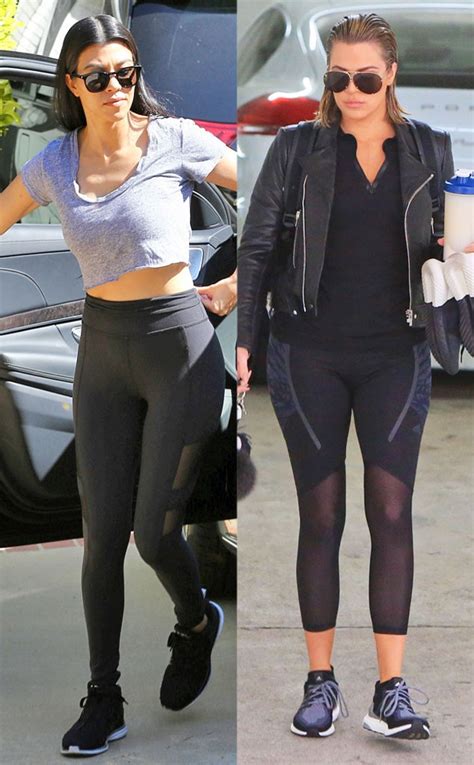 Khloe Kardashian And Kourtney Kardashian Wear Hot Sporty Styles E Online