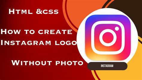 How To Create Instagram Logo Using Html And Css Youtube
