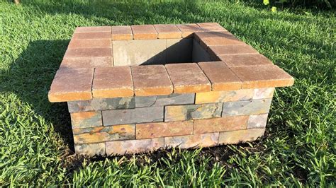 Fire pit and fire ring information about building and designing an outdoor firepit including fire pit construction ideas, fire pit location, design plans, and more. Fire pit - Cinder Block, Slate, Stone Top - DIY - YouTube