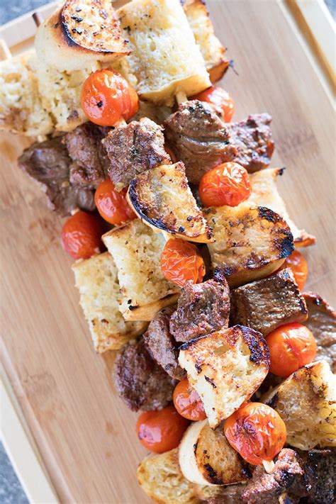 Steak And Garlic Bread Kabobs The Salty Marshmallow