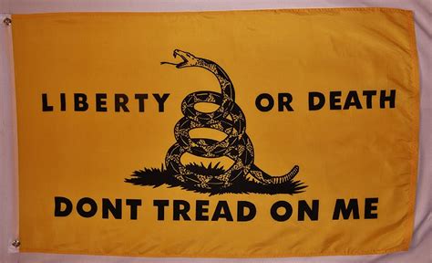 liberty or death don t tread on me gadsden flag 3 x 5 indoor outdoor banner amazon ca home
