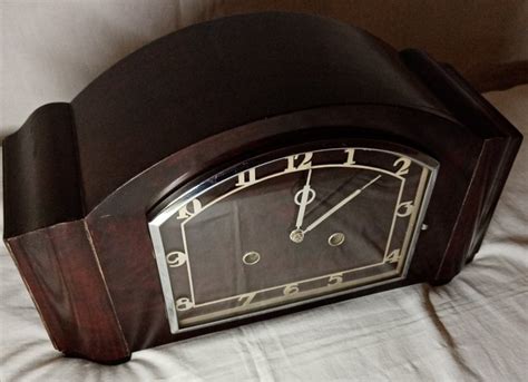 Tabletop Clock Wood Mahogany First Half 20th Century Catawiki