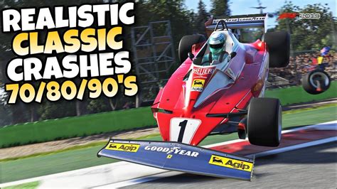F1 Realistic Classic Crashes 708090s 7 Youtube