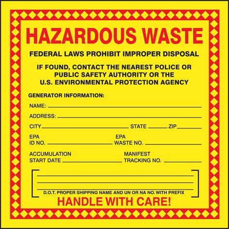 Printable Hazardous Waste Labels Printable World Holiday