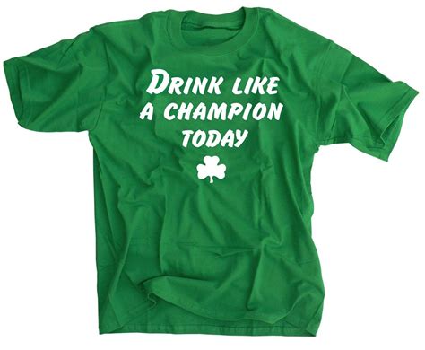 Drink Like A Champion Today St Patricks Day Green T Shirt Etsy In 2021 Golf Shirts Notre
