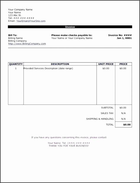 10 Statement Invoice Template Sampletemplatess Sampletemplatess