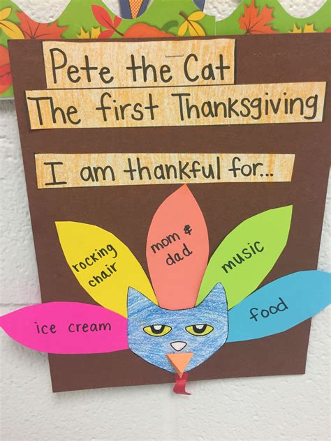 Pete The Cat The First Thanksgiving Turkey Activity Thanksgiving
