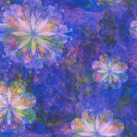 Venice Violet Flowers Fabric By Christiane Marques Robert Kaufman