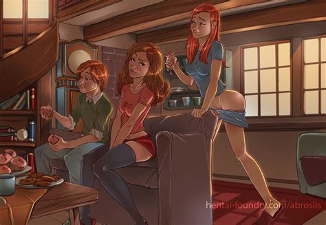 Rule 34 Abrosiis Clothed Clothed Sex Food Food In Mouth Ginny Weasley Harry James Potter Harry