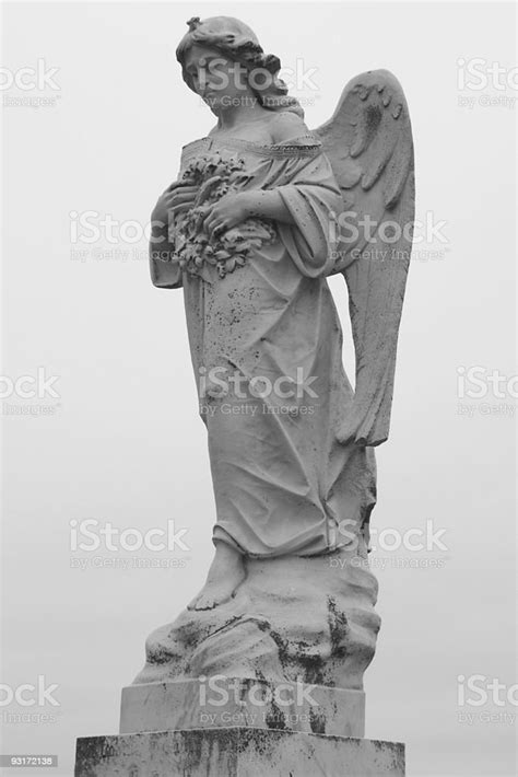 Black And White Angel Statue Stock Photo Download Image Now Angel