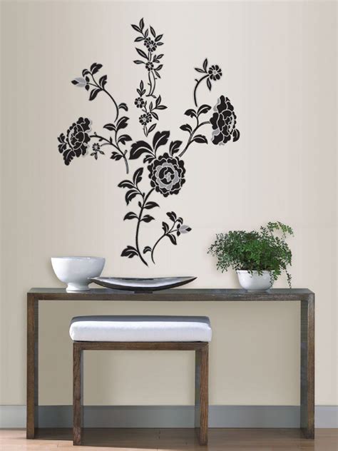 Jul 24, 2021 · our bear decor selections are creatively designed and can be used in any room. Brocade Black Floral Wall Art Sticker Kit