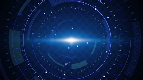 Blue Techno Circles Loop Background Stock Footage Video 3759467