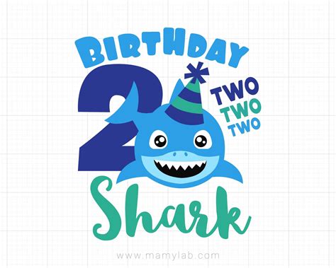 Baby Shark 2nd Birthday Svg 339 Svg File For Diy Machine