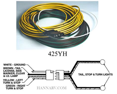 4 way wire harness 30 feet. 4-Way 30 Foot Molded Rubber Trailer Split Wiring Harness Kit - Trailer and Vehicle Ends - 3430Y ...