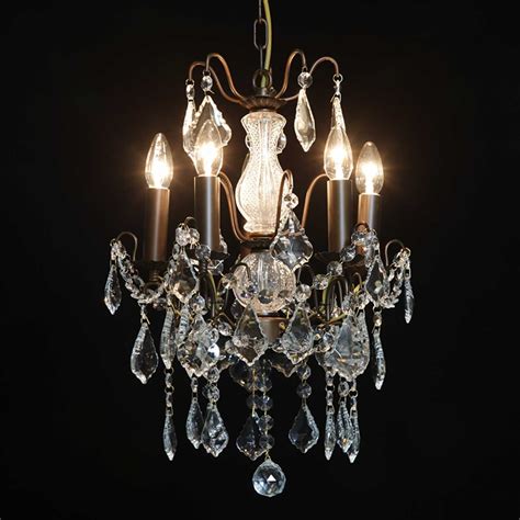 148gbp 5 Branch French Small Antique Bronze Chandelier Rétro Mobilier