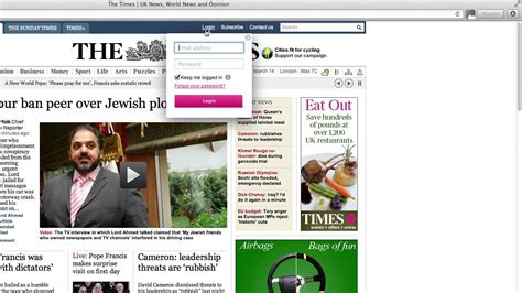 The Times And The Sunday Times How To Login To The Website Youtube