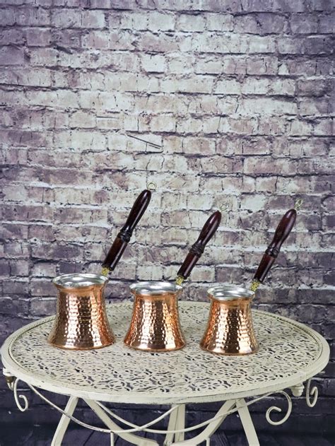 Buy Turkish Coffee Pot Set Pcs Wooden Handle Grand Bazaar