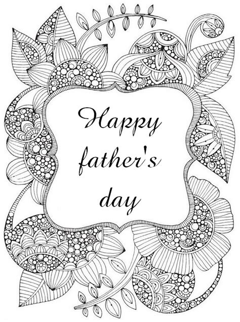 Free, printable father's day coloring pages that the kids will love to color and dad would love to be given. Art Therapy coloring page Father's day : Happy father's day 1
