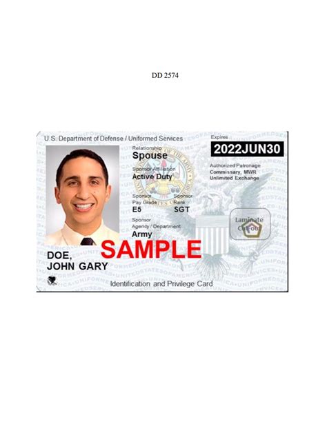 Dd Form 2574 Armed Forces Exchange Services Identification And