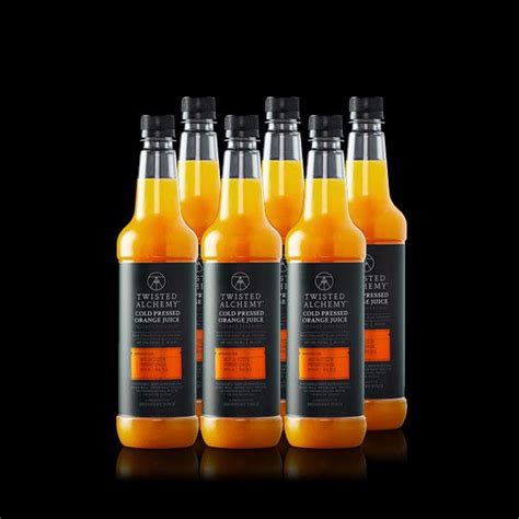 6 Bottles Fresh Cold Pressed Valencia Orange Juice Twisted Alchemy
