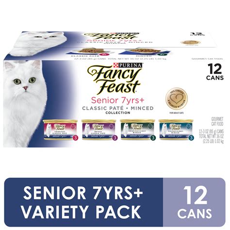 It was the first gourmet cat food. (12 Pack) Fancy Feast High Protein Senior Wet Cat Food ...