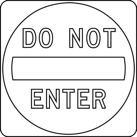 Do Not Enter Signs Colouring Pages Clipart Best Clipart Best