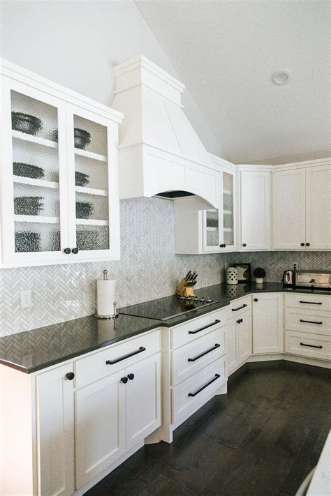 White Painted Shaker Style Kitchen And Stained Island Alpine