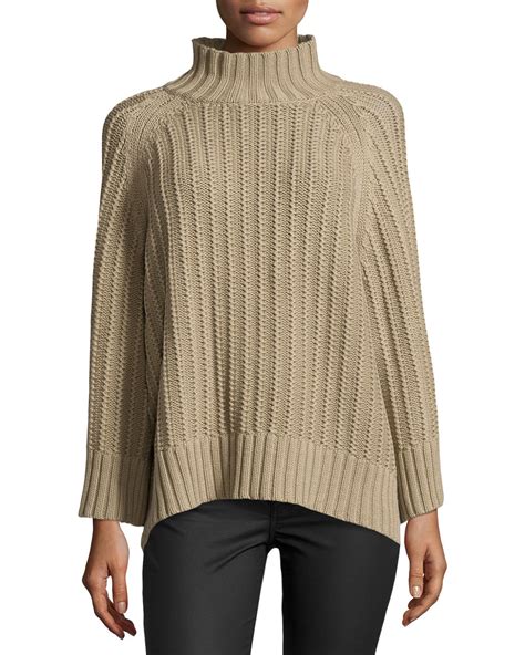 Michael Kors Ribbed Shaker Knit Sweater In Natural Lyst