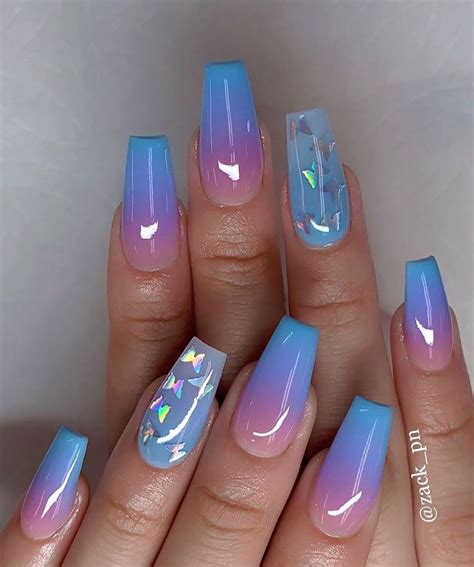 Updated 30 Blue Ombre Nails August 2020