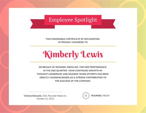 New Employee Anniversary Certificate Template Certificate Templates