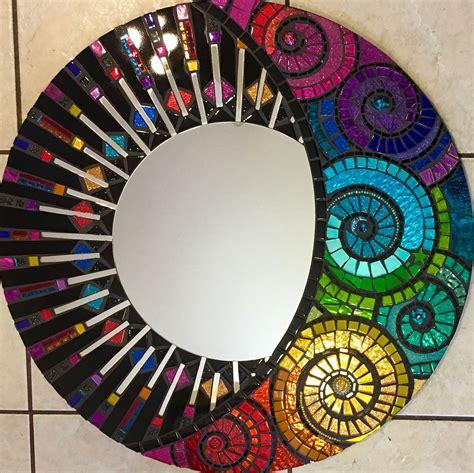 Shining Through By Sol Sister Designs Glass Mosaic Mirror Stained Glass Mosaic Mirror