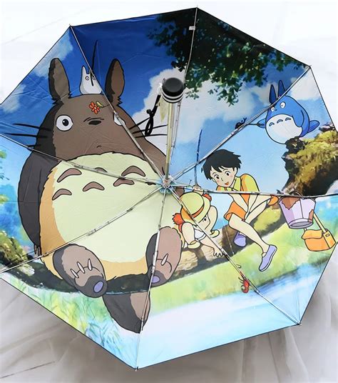 Five Folding Mini Umbrella Totoro Studio Ghibli Umbrella Rain Men Kids