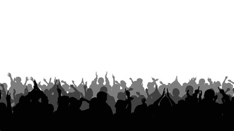 Concert Crowd Silhouette Vector Free Pinoyfaves